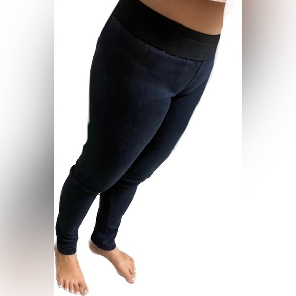 BCBG MaxAzria Jeggings Dark Denim Fitted Jeans Skinny Pants Leggings Stretch Y2K - Picture 7 of 11